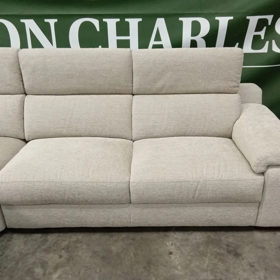 QUALITY DESIGNER ITALIAN MADE RICCARDO FABRIC CORNER SOFA - BEIGE 