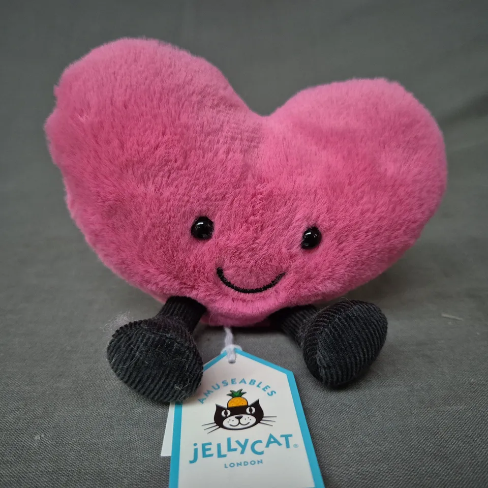 JELLYCAT I AM AMUSEABLE HOT PINK HEART SOFT PLUSH