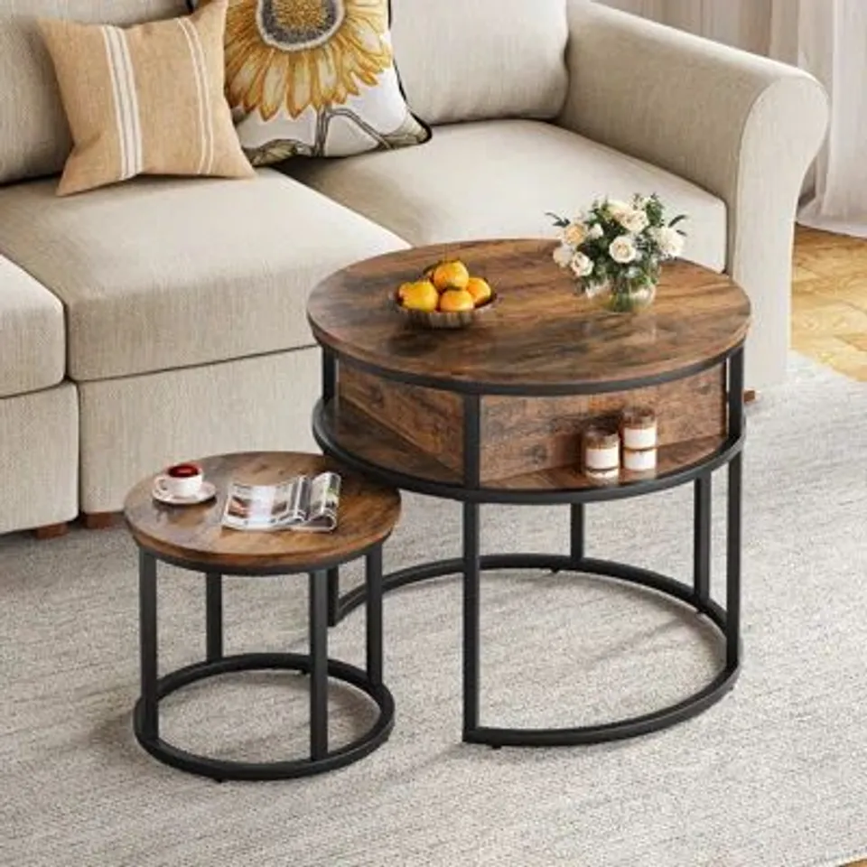 BOXED LIFT TOP EXTENDABLE FRAME COFFEE TABLE WITH STORAGE (1 BOX)