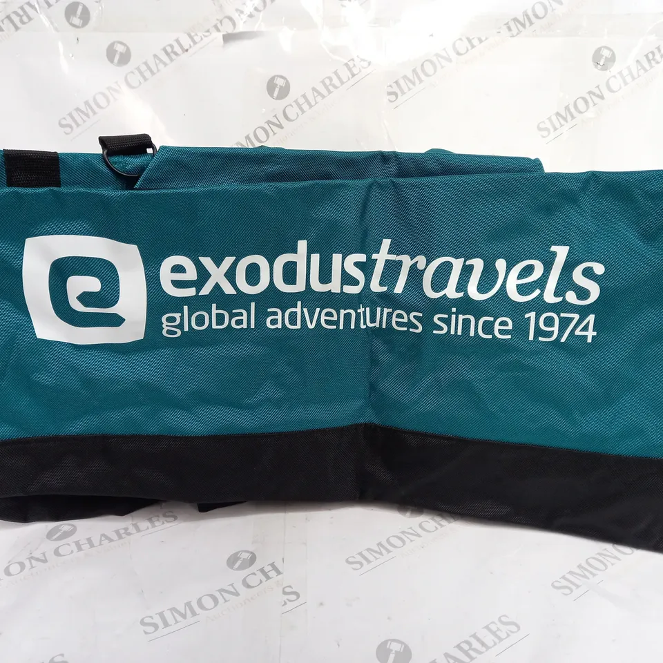 EXODUSTRAVELS GREEN DUFFLE BAG