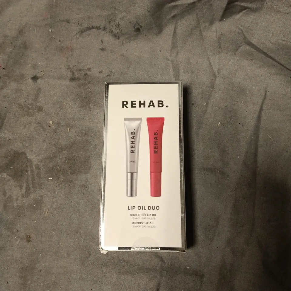 REHAB LIP OIL DUO – CHERRY LIP OIL, HIGH SHINE LIP OIL