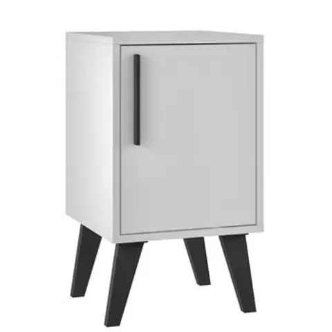 BRAND NEW BOXED OUT & OUT ASPEN WHITE SIDETABLE WITH DOOR (1 BOX)