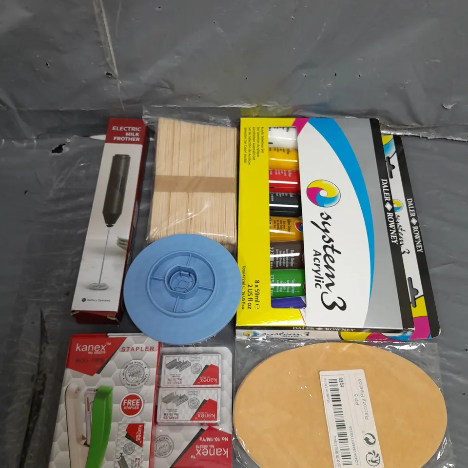 APROXIMATELY 15 ASSORTED HOUSEHOLD ITEMS TO INCLUDE CUTTING WHEEL , PAINT , ETC 
