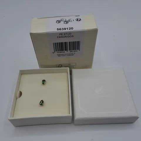 BOXED SWAROVSKI PE STUD FANGR/GOS EARRINGS