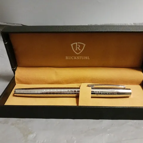 RUCKSTUHL STAINLESS STEEL LUXURY PEN IN GIFT BOX