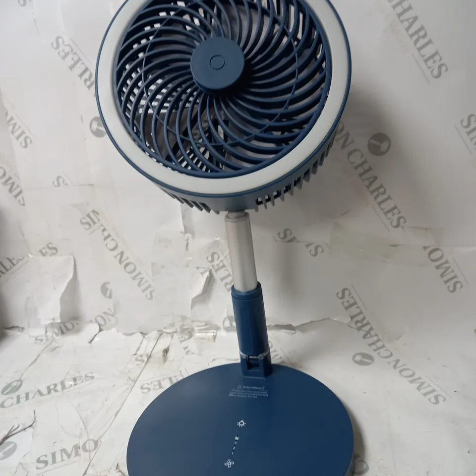 BOXED SALTER PROFESSIONAL CORDLESS LED FOLDABLE FAN, BLUE