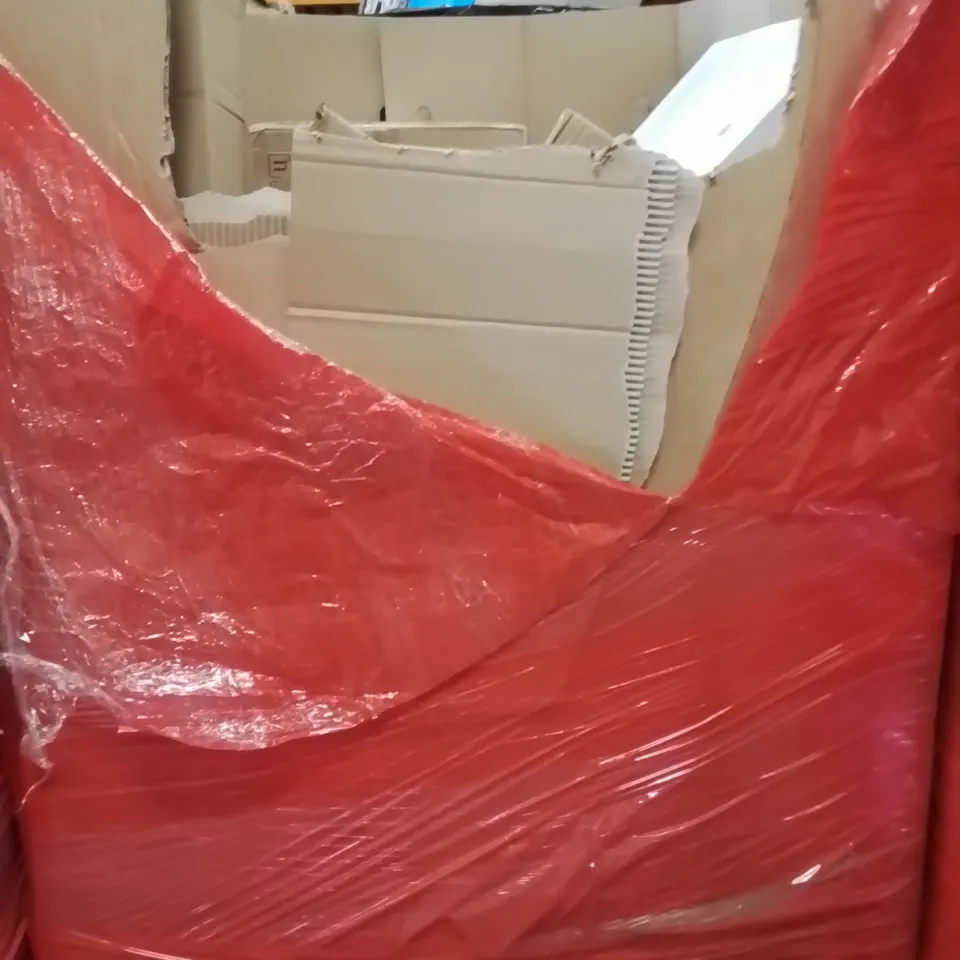 PALLET OF ASSORTED HOUSEHOLD GOODS AND PRODUCTS TO INCLUDE;CEILING LIGHT WITH FAN,ANIMAL BARRIER FENCE