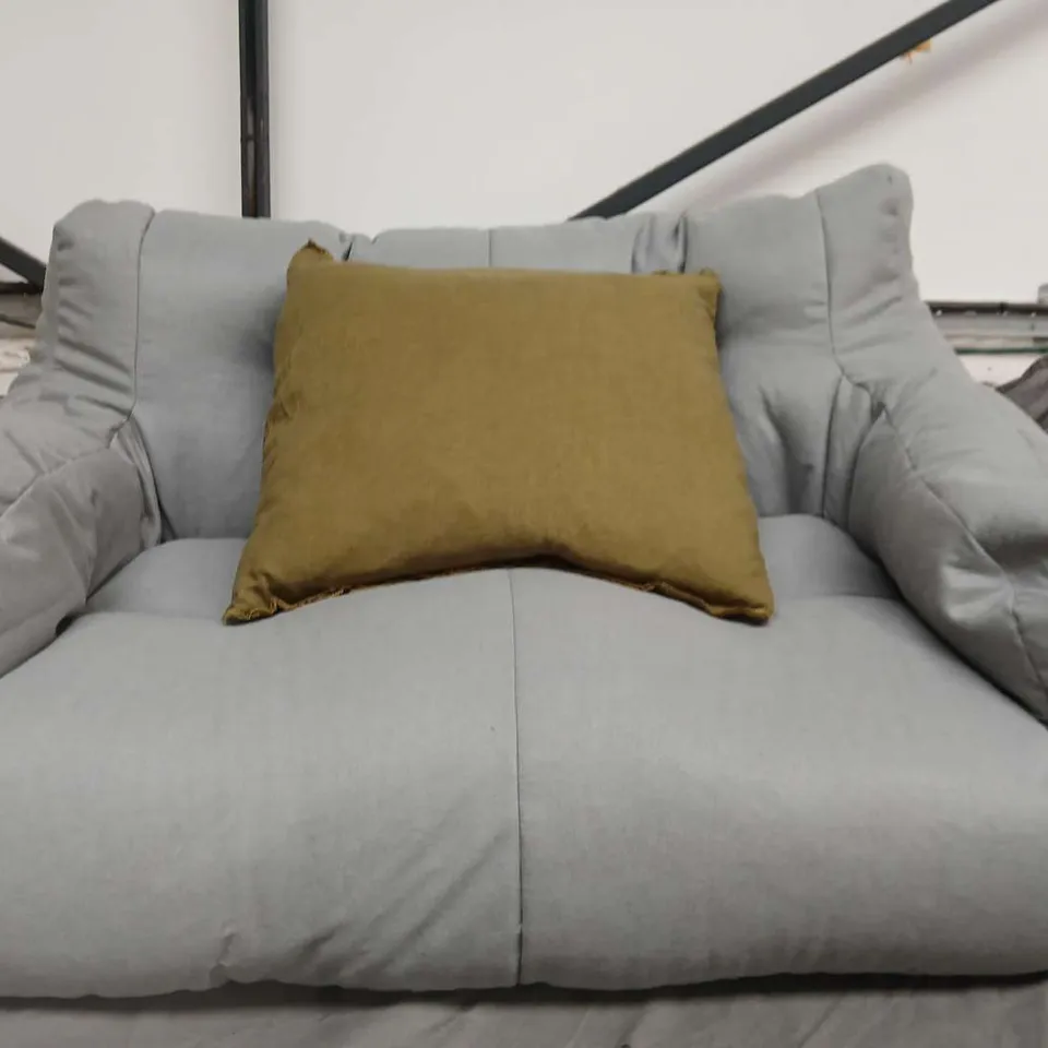 BEAN BAG SOFA WITH SIDE POCKETS GREY WITH CUSHION