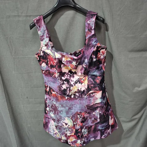 PRETTYLITTLETHING WOMEN'S FLORAL PURPLE DRESS , UK 16