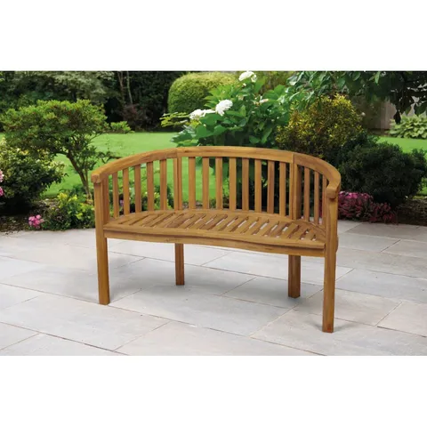 BOXED WOODFIELD BANANA SHAPED BENCH IN FSC SOLID WOOD (1 BOX)