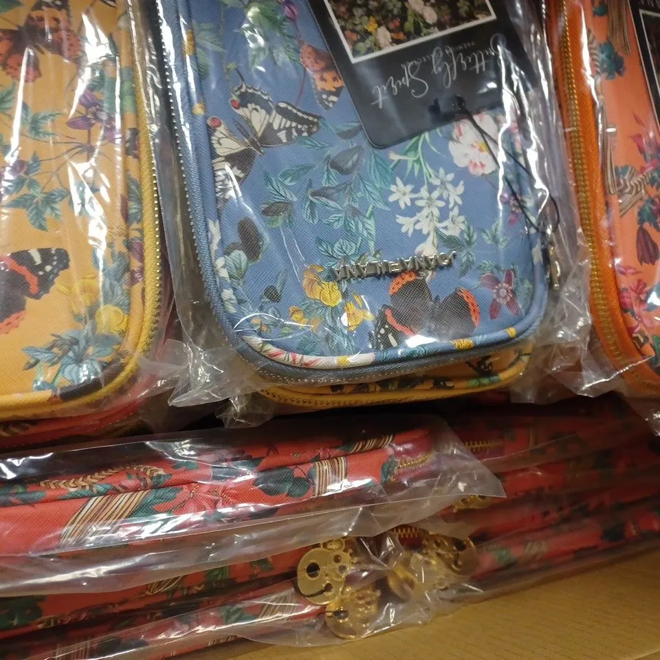 BOX OF APPROX 30 ASSORTED COLOURS OF JOANA FULANA PREMIUM COLLECTION STORAGE BAGS TO INCLUDE BUTTERFLY SPIRIT & GOLDEN TASSEL 