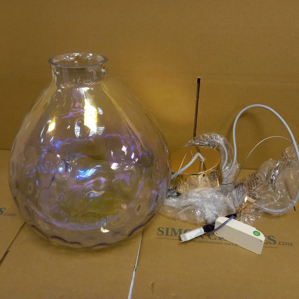 BRAND NEW DAL LIGHTING AZIA IRIDESCENT GLASS PENDANT LAMP