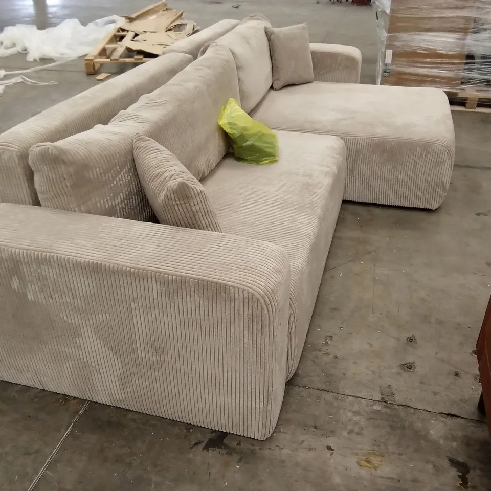 PIANO MAXI RIBBED CORDUROY CORNER SOFA BED