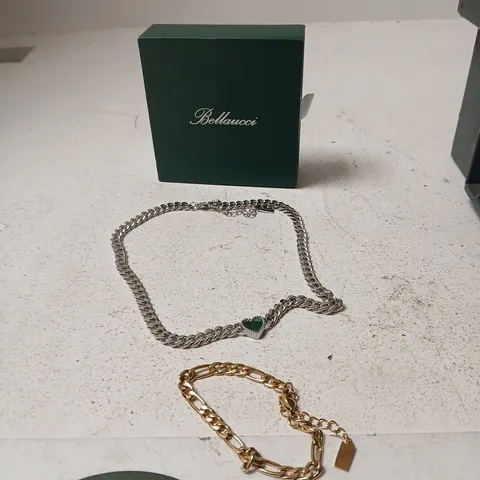 BELLUCCI SILVER-TONE & GOLD-TONE CHAIN BRACELETS (BOXED)