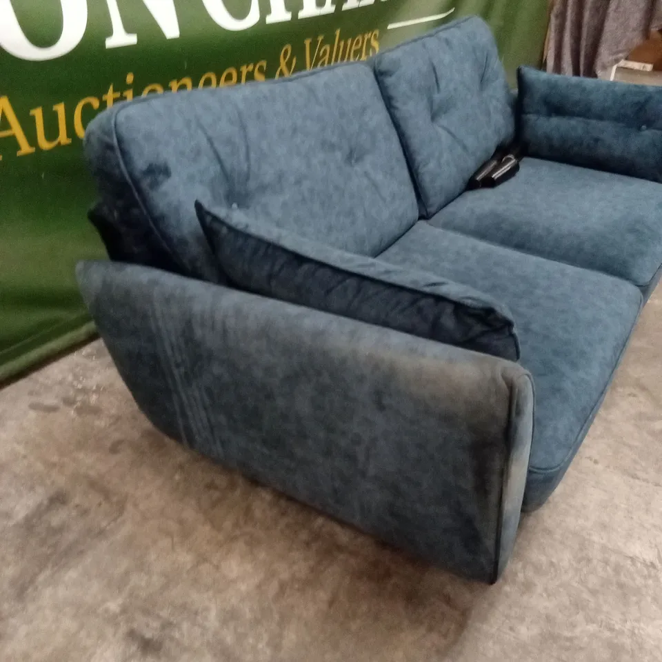 PAULO FABRIC 3 SEATER SOFA - NAVY