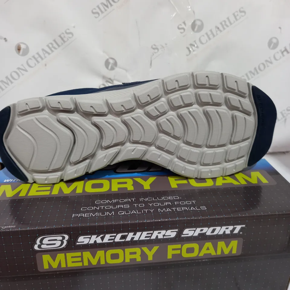 BOXED PAIR OF SKETCHERS FLEX-LITE SLIP IN BLUE SIZE 10