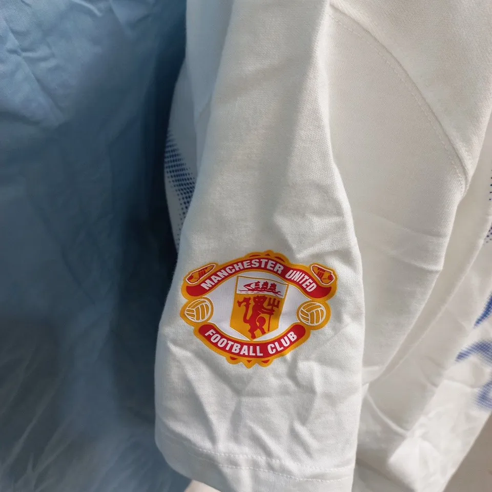 ADIDAS MUFC TEE 92 MANCHESTER UNITED WHITE T-SHIRT UK XS
