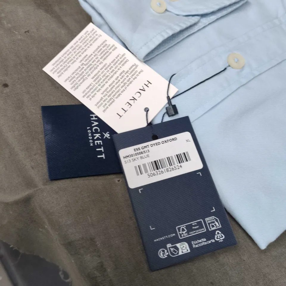 HACKETT LONDON SKY BLUE OXFORD SHIRT – MEN'S, XL