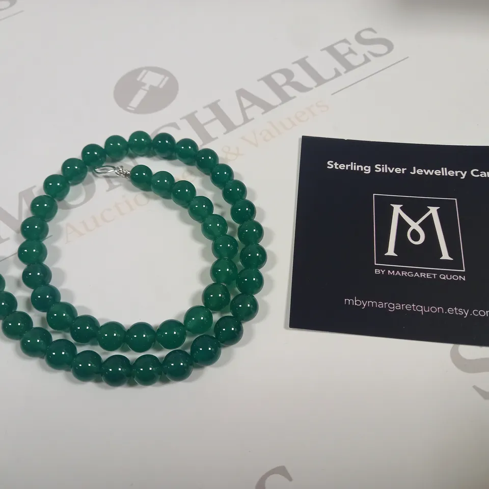 MARGARET QUON GREEN BEAD BRACELET