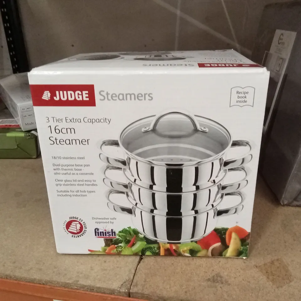 BOXED JUDGE 3-TIER EXTRA CAPACITY STEAMER