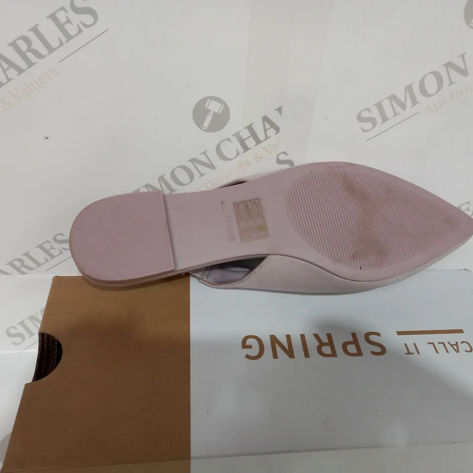 BOXED CALL IT SPRING RIRELLE PINK TINT SHOES - SIZE 7