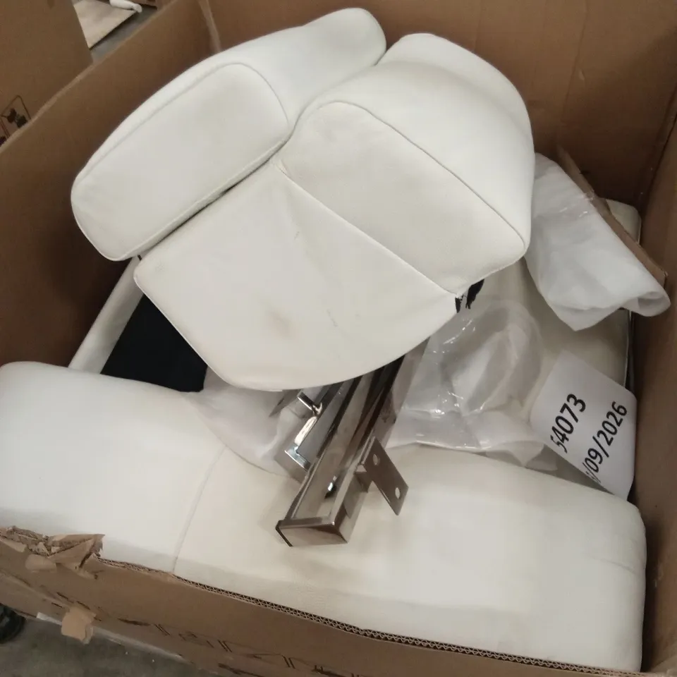 4 x QUALITY DESIGNER WHITE LEATHER ELECTRIC RECLINER SOFA PARTS AND PIECES