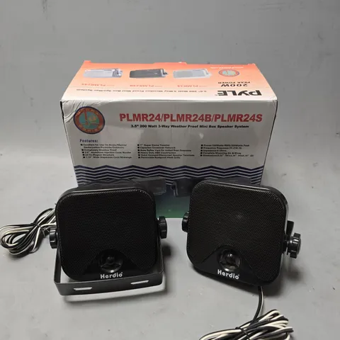 BOXED PYLE 3 WAY WEATHER PROOF MINI BOX SPEAKER