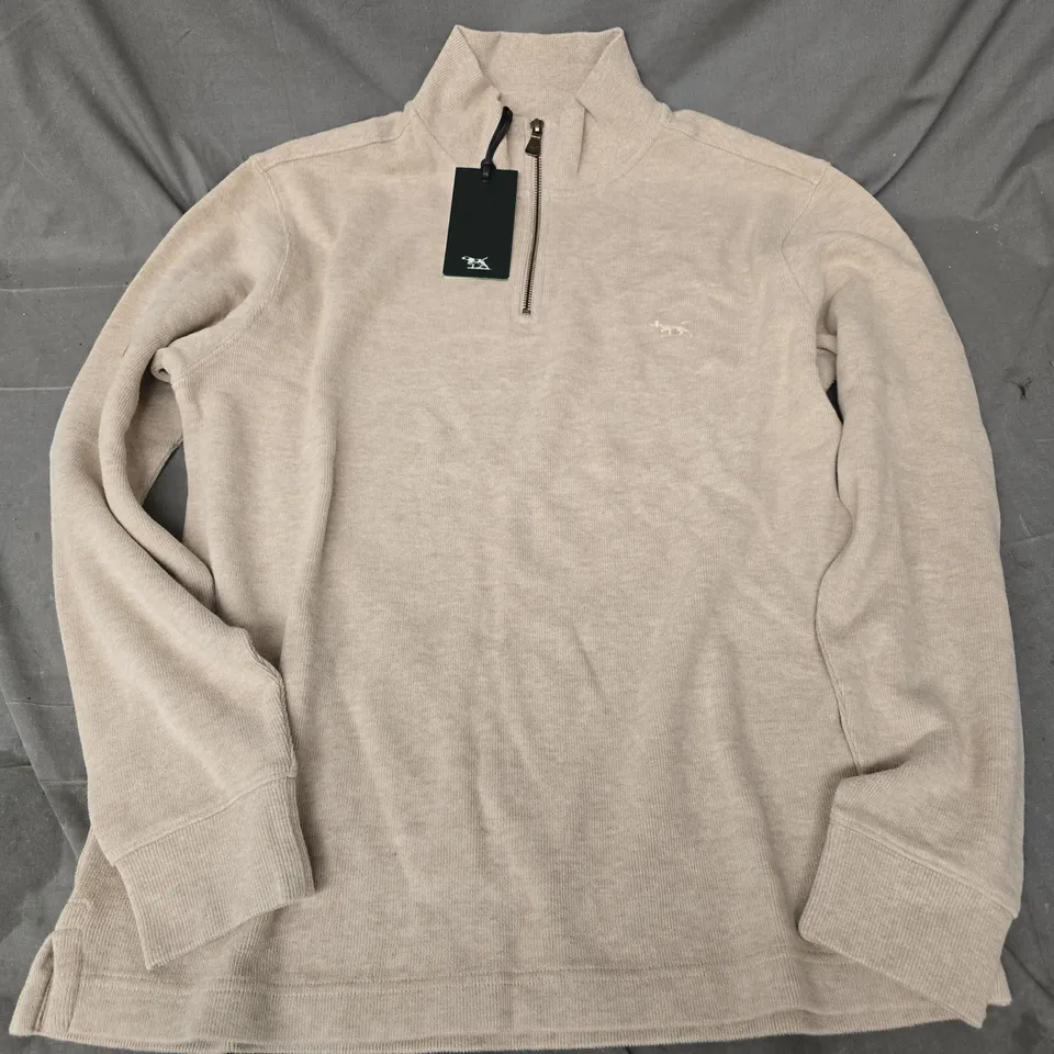 RODD & GUNN 1/4 ZIP IN OATMEAL - SMALL