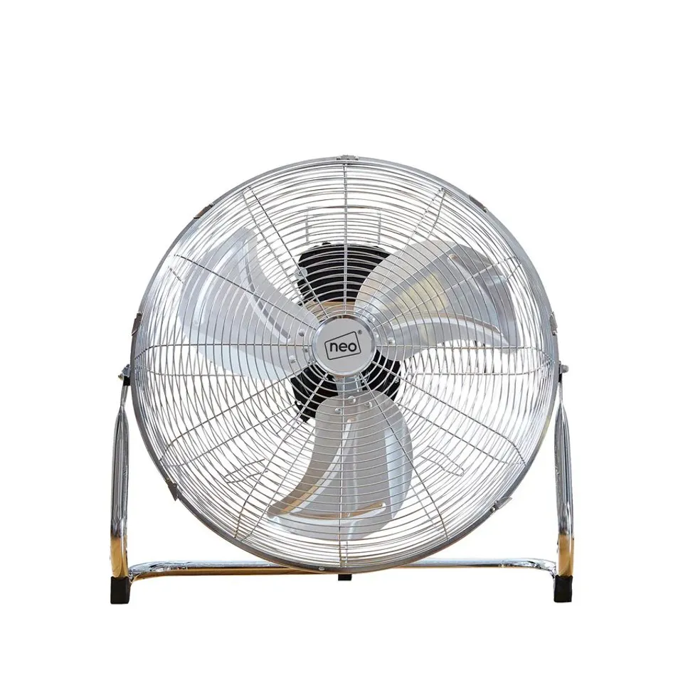 BOXED NEO HIGH VELOCITY CHROME METAL FLOOR FREESTANDING FAN - 9 INCH