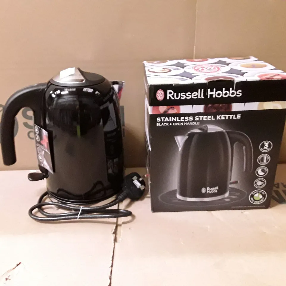 BOXED RUSSELL HOBBS COLOURS PLUS 20413 JUG KETTLE - BLACK