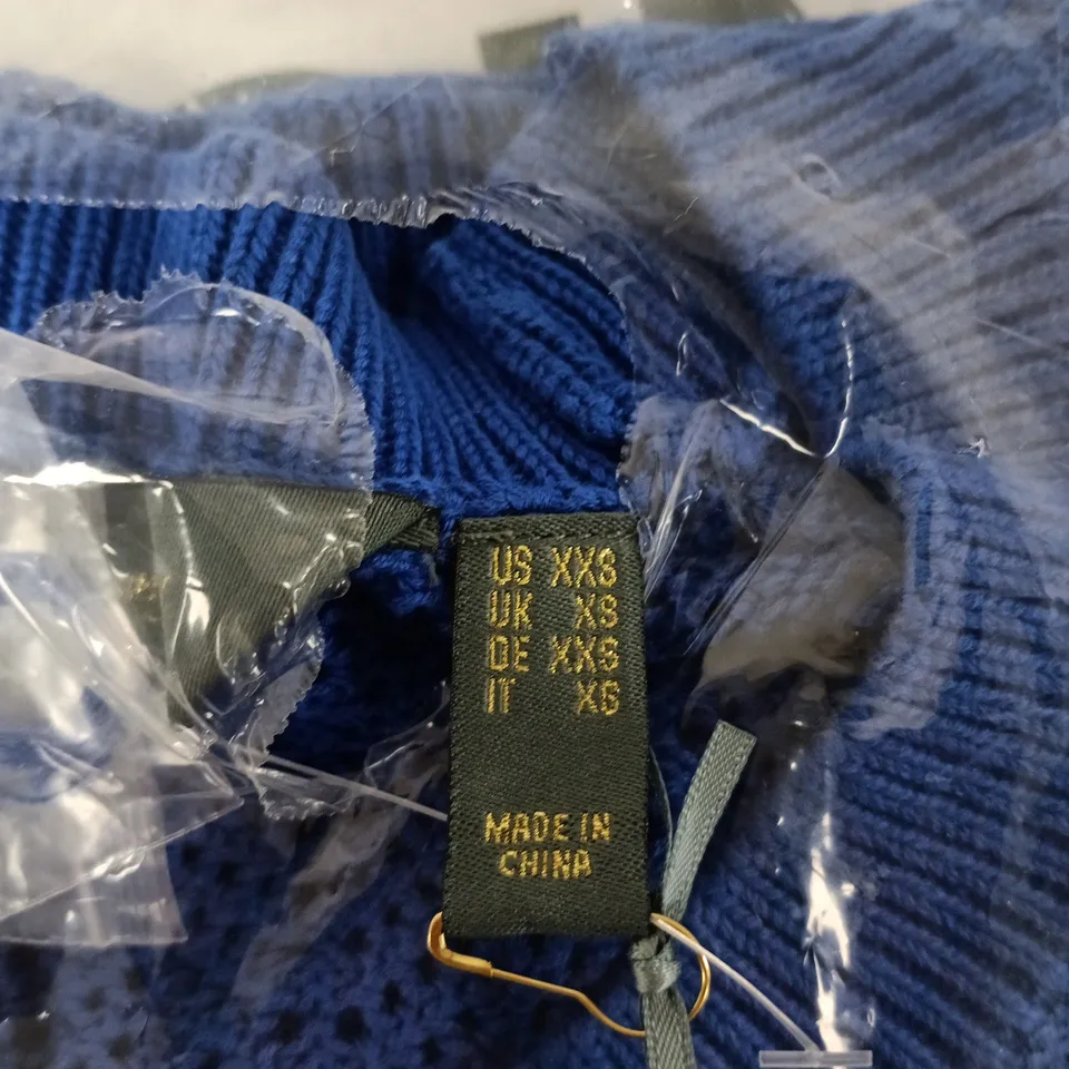 RUTH LANGFORD FASHION BLUE KNITTED JUMPER– UK XS