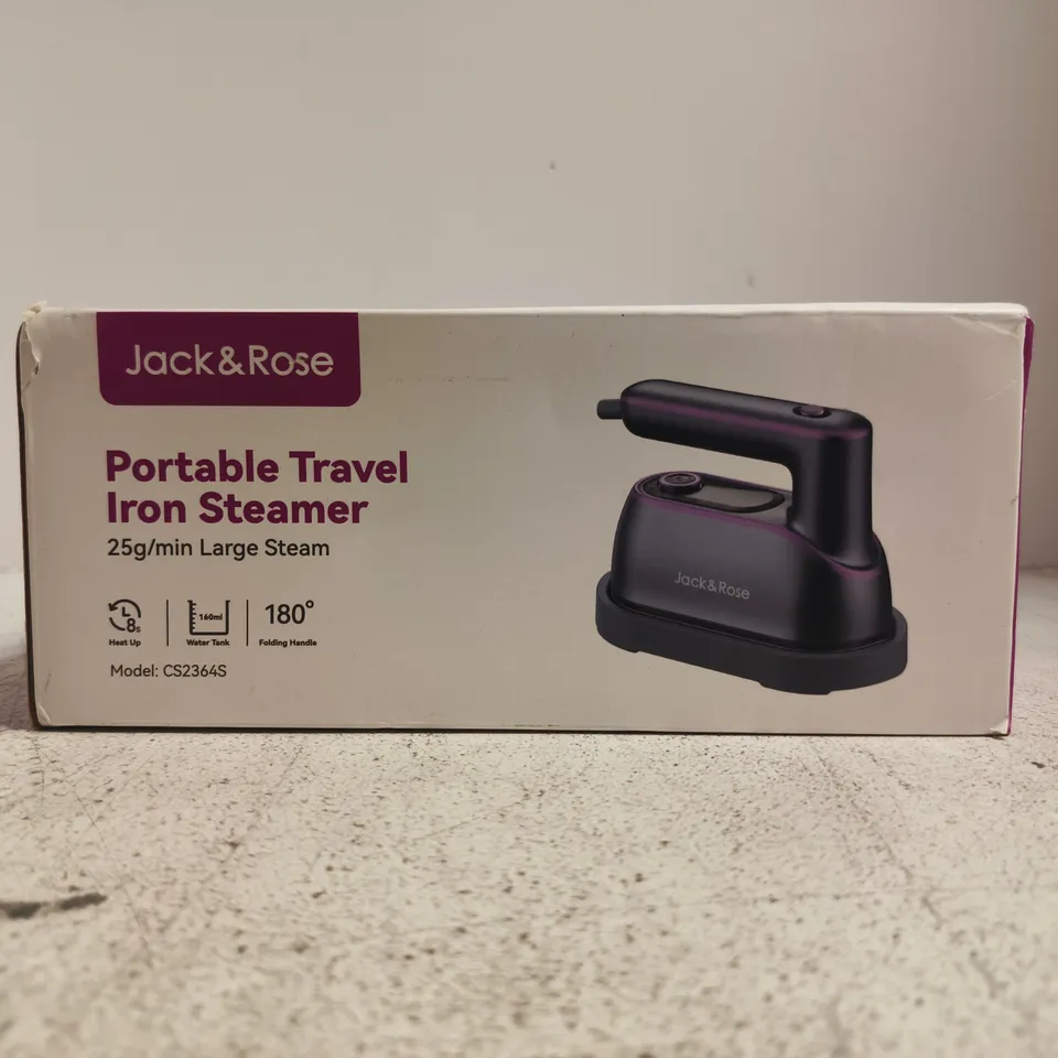 BOXED JACK & ROSE PORTABLE TRAVEL IRON STEAMER