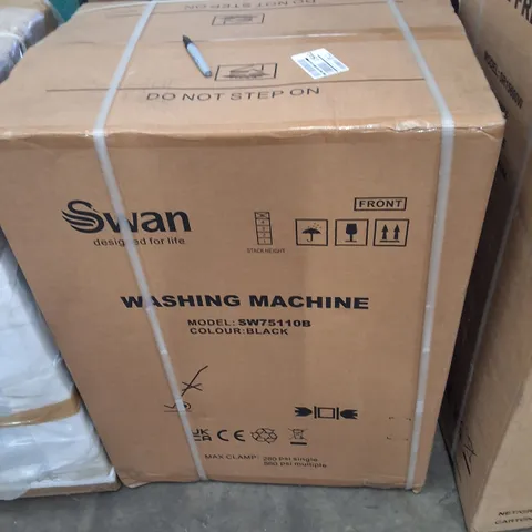 BOXED SWAN SW75110B 7KG 1200 SPIN FREESTANDING WASHING MACHINE