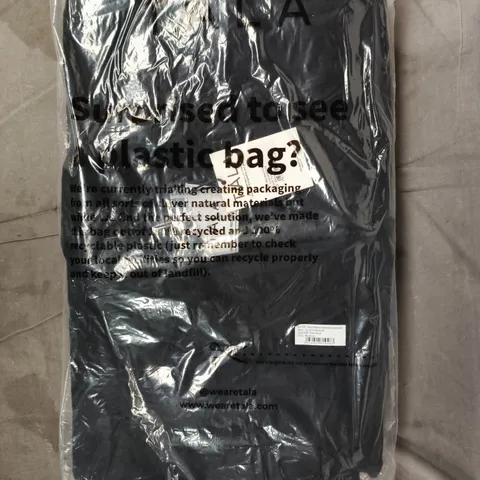 BAGGED T/ALA WOOL BLEND OVERSIZED OVERCOAT IN TRUE BLACK SIZE MEDIUM