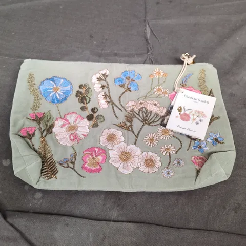 ELIZABETH SCARLETT LONDON FLORAL EMBROIDERED CLUTCH BAG WITH DUST BAG