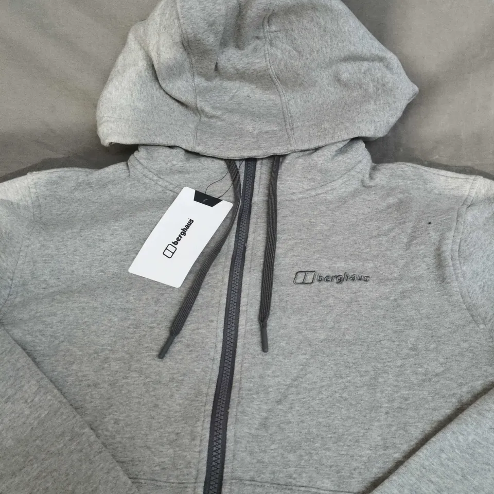 BERGHAUS GREY ZIP HOODIE – SIZE SMALL