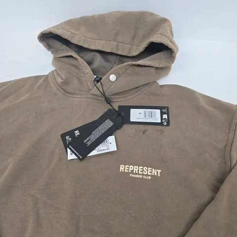 REPRESENT OWNERS CLUB HOODIE – ALMOND – UK M