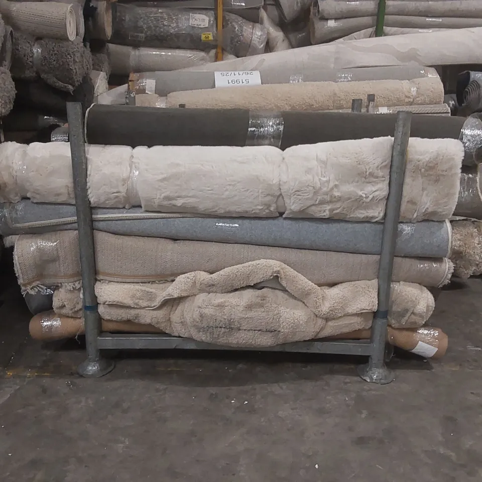 STILLAGE CONTAINING APPROXIMATELY  22x ASSORTED DESIGNER RUGS - STILLAGE NOT INCLUDED