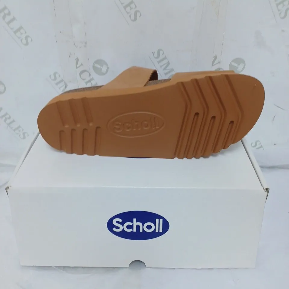 BOXED SCHOLL SOFTSTEP LADIES SANDALS BUCKLE FASTENING SIZE 7 TAN