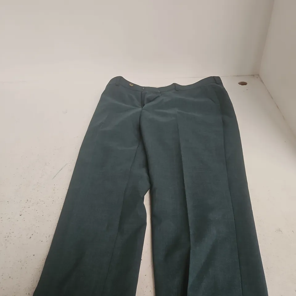 MOSS MENS DRESS TROUSERS – SIZE 32R, TEAL
