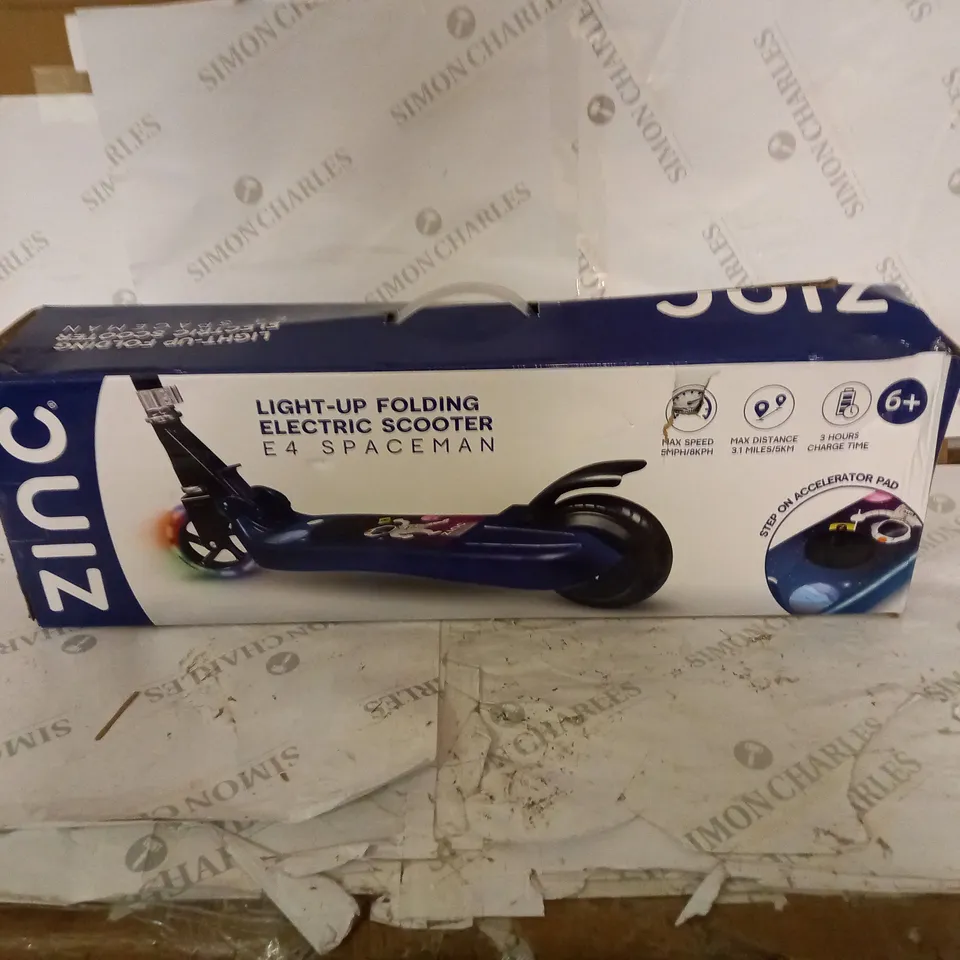 ZINC FOLDING ELECTRIC E4 SCOOTER - SPACE RRP £119.99