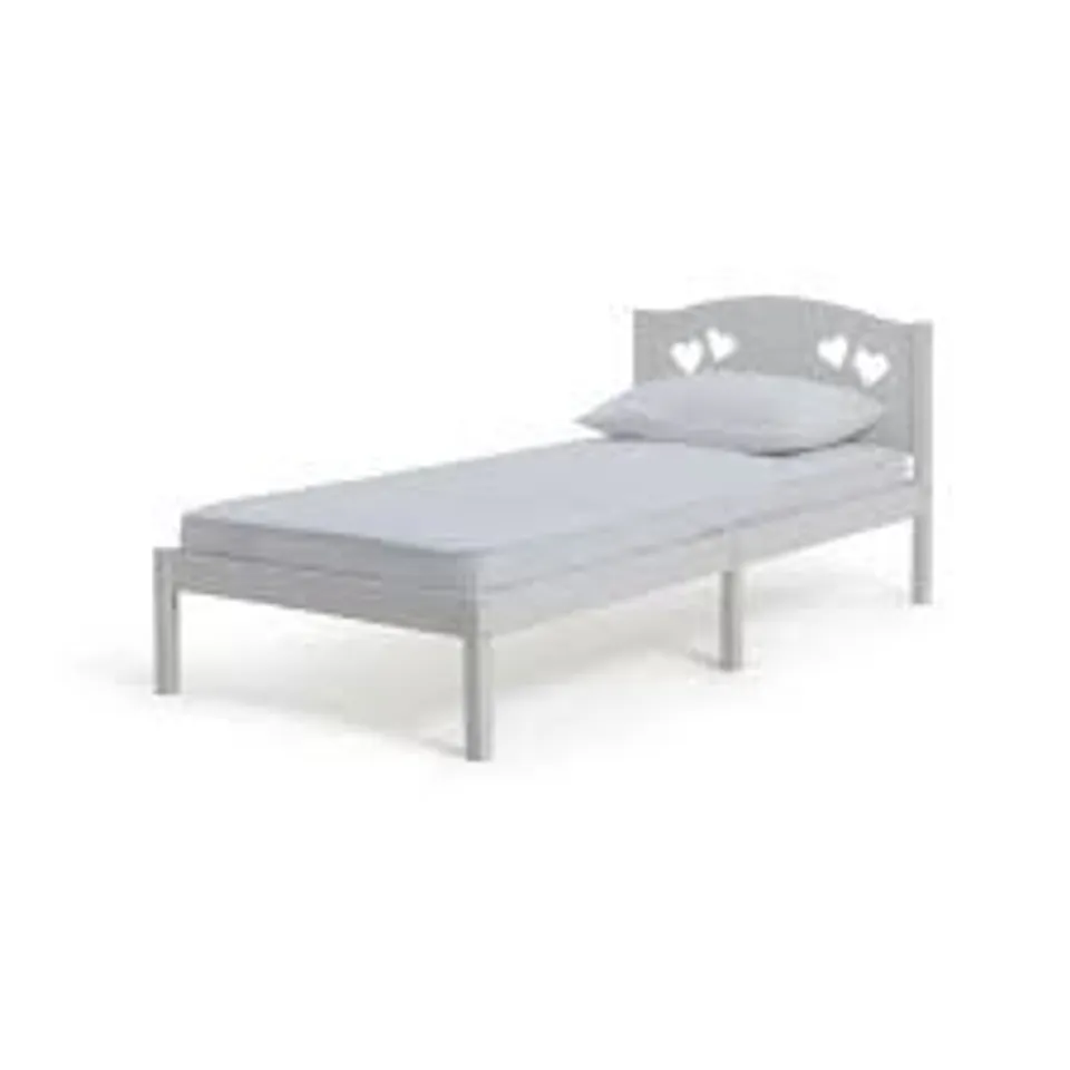 BOXED MIA SINGLE BED FRAME - WHITE 