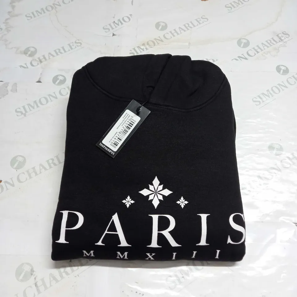 BOOHOO MAN PARIS HOODY - SIZE S