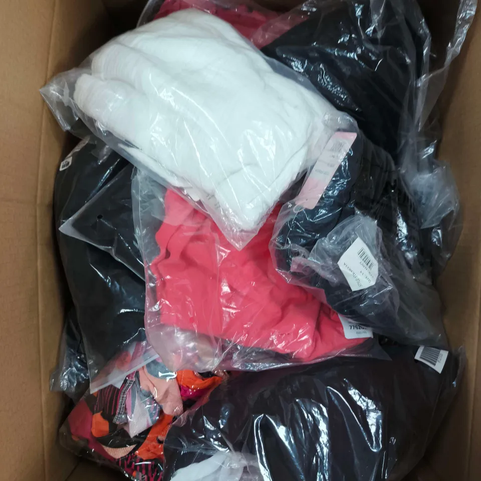 APPROXIMATELY 20 ASSORTED WOMENS CLOTHING ITEMS IN VARIOUS SIZES & STYLES