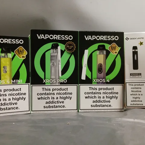 BOX OF APPROXIMATELY 16 E-CIGARETTES TO INCLUDE VAPORESSO, GEEKVAPES, SMOK