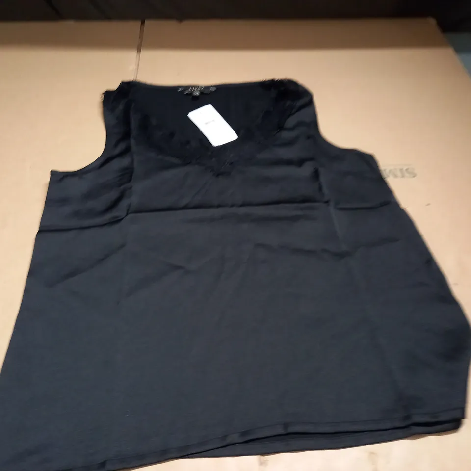 LIPSY LONDON BLACK LACE VEST - UK 12