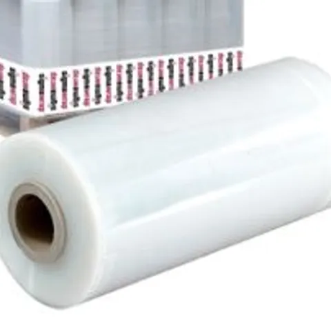 PALLET OF 50 ROLLS OF ALL GROUP 150% STANDARD 500MM X 17MIC X 16KG MACHINE FILM CLEAR