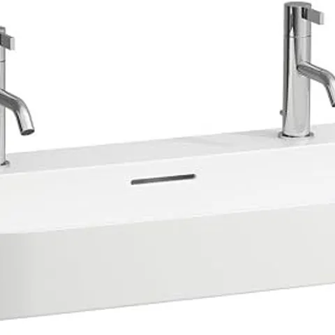 BOXED LAUFEN SONAR UNDERMOUNT WASHBASIN, 2 TAP HOLES, WITH OVERFLOW, 1000X420MM