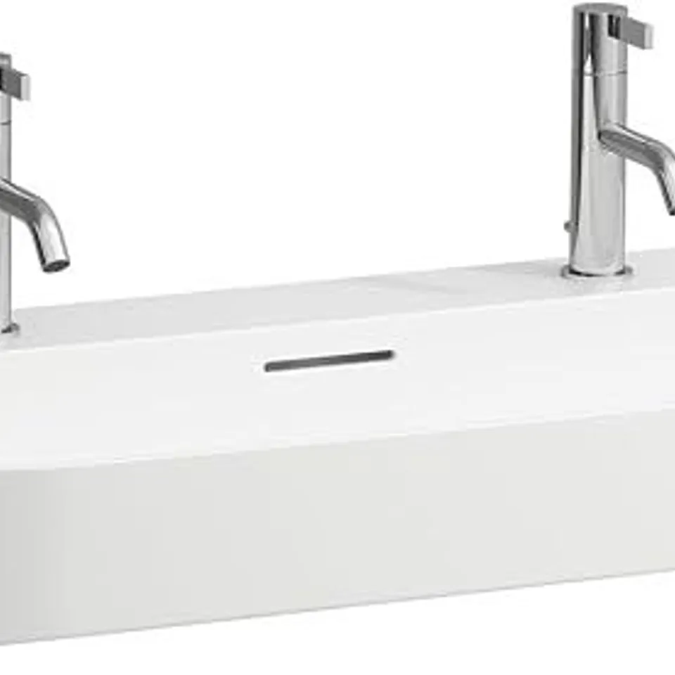 BOXED LAUFEN SONAR UNDERMOUNT WASHBASIN, 2 TAP HOLES, WITH OVERFLOW, 1000X420MM