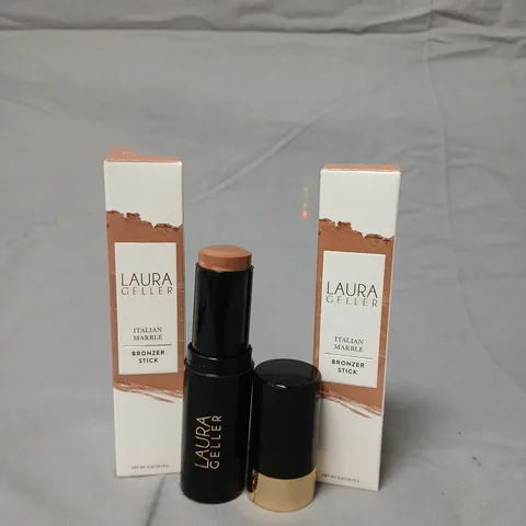 2 LAURA GELLER ITALIAN MARBLE BRONZER STICKS – D'ORO GLOW